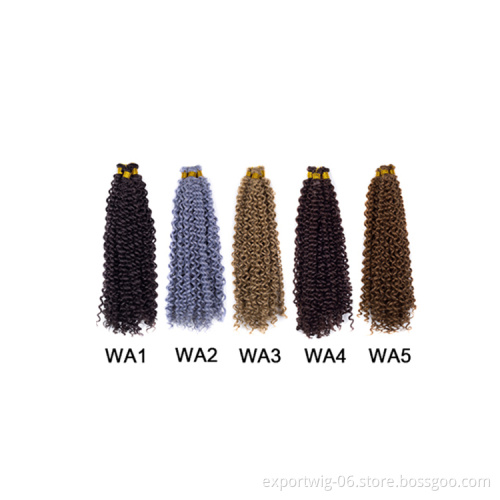 Hot Sales Deep Water Kinky Wave Weave Hair Wholesale 100% Synthetic Crochet Hair Water Wave Braids Ombre Hair Weave